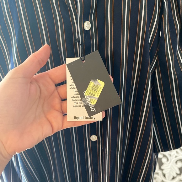 MURANO LIQUID LUXURY MENS button up size XL. BRAND NEW NEVER BEEN WORN WITH TAG - Picture 4 of 9